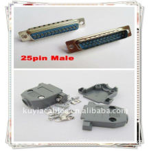 DB25 Connector +Hood Cover Plastic for D-Sub 15 /25 Pin 2 Rows
